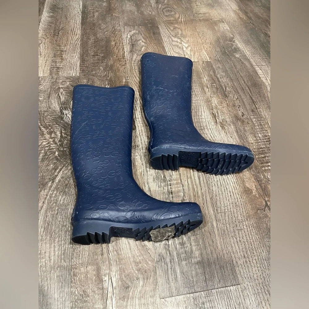 Uggs Stylish Blue Knee-rain High‎ Women's Boots